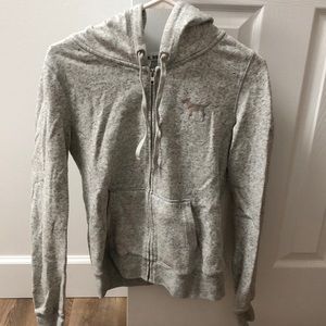 PINK Grey zip-up